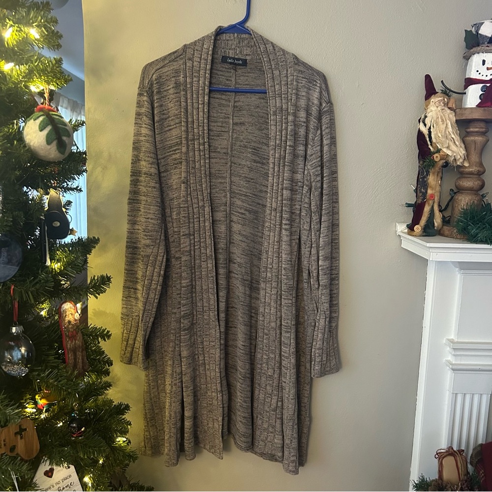 Laila Jayde Heathered Gray Cardigan